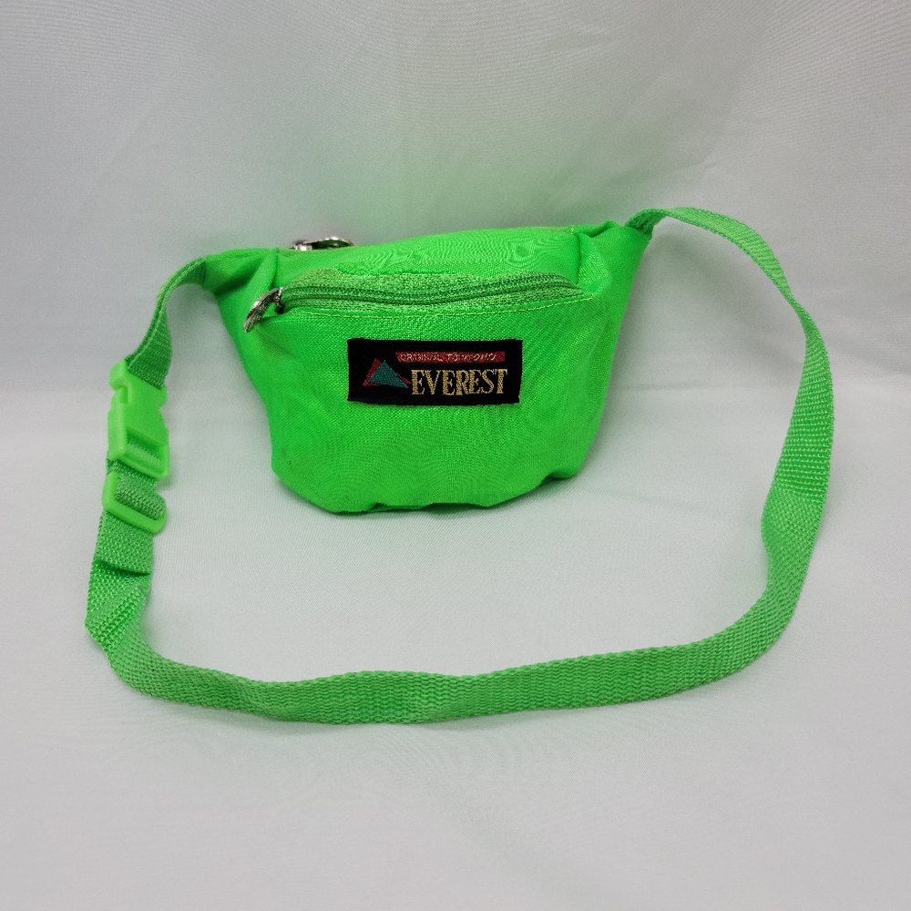 Everest Belt Fanny Pack Neon Green 2 Pockets Vintage